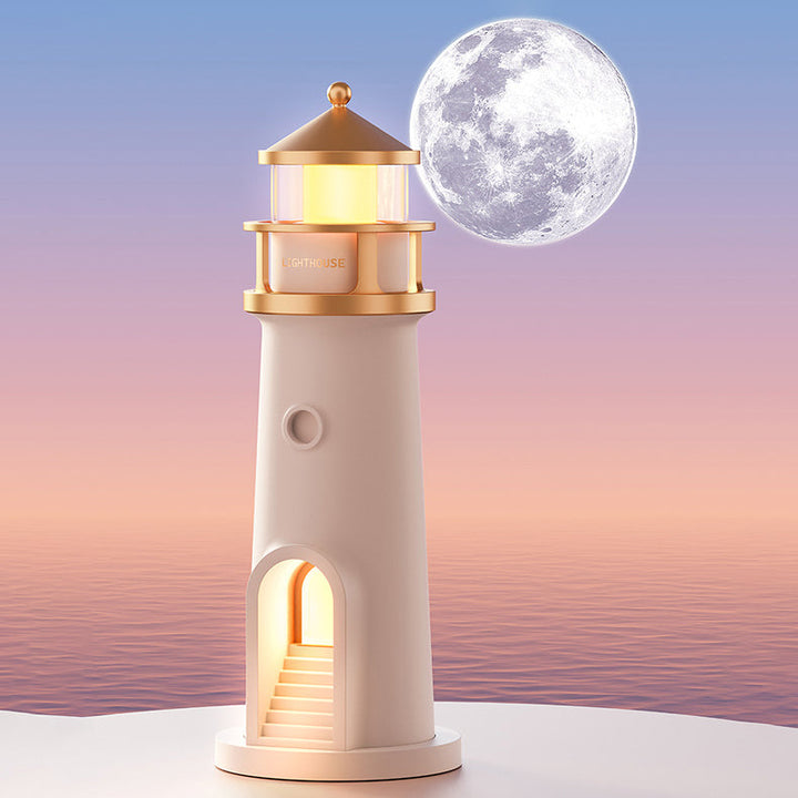 Lighthouse Högtalare Bluetooth Lampa Månskugga Stämningsljus Bästa Gåvan