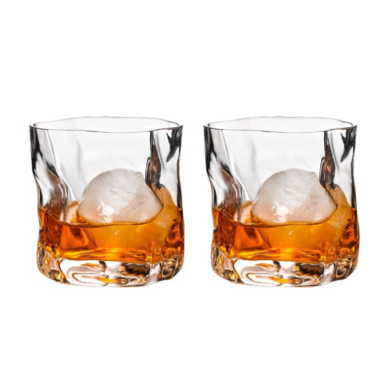 Förvrängd Textur Whiskyglas Set