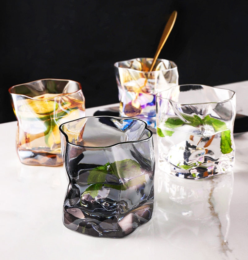 Förvrängd Textur Whiskyglas Set