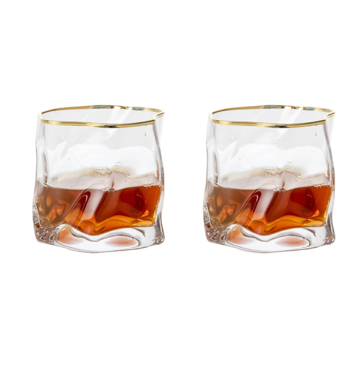 Förvrängd Textur Whiskyglas Set