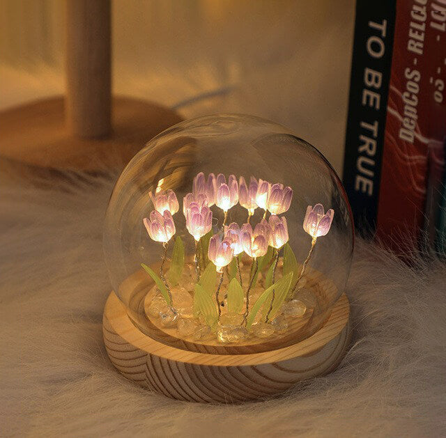 DIY Mini Tulpanblommor Nattlampor