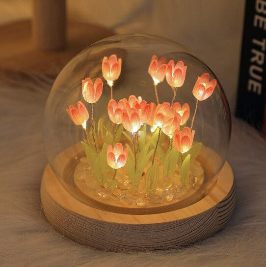 DIY Mini Tulpanblommor Nattlampor