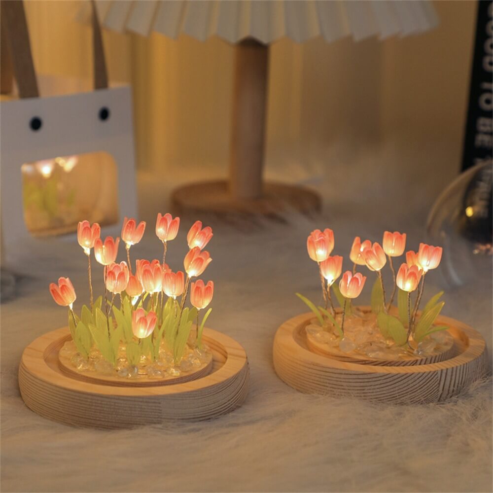 DIY Mini Tulpanblommor Nattlampor