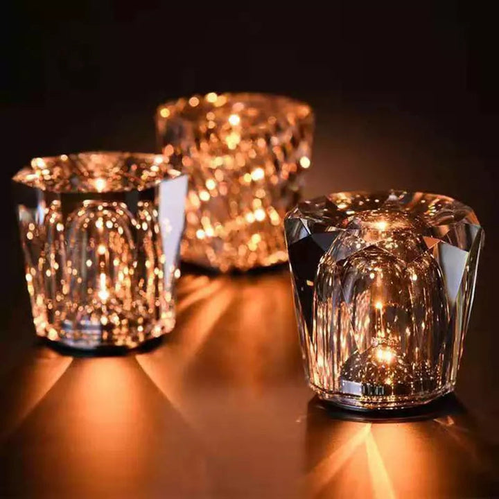 Kristallampa Trådlös Bordslampa