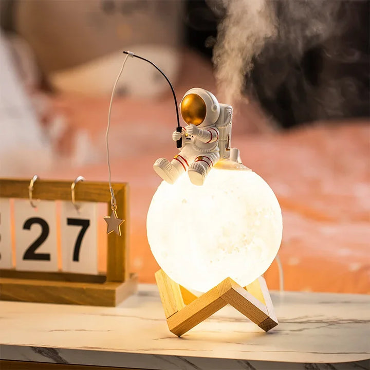 3D Astronaut Månlampa med LED Nattljus, Dimmbar Touchkontroll och Dekoration för Barnrum |