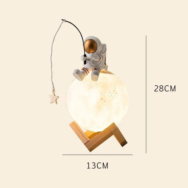 3D Astronaut Månlampa med LED Nattljus, Dimmbar Touchkontroll och Dekoration för Barnrum |