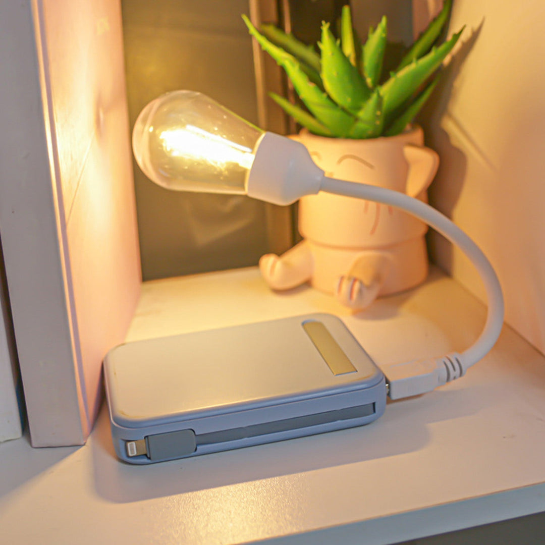 USB LED Roterande Nattlampa – Flexibel Lampa för Läsning på Språng |