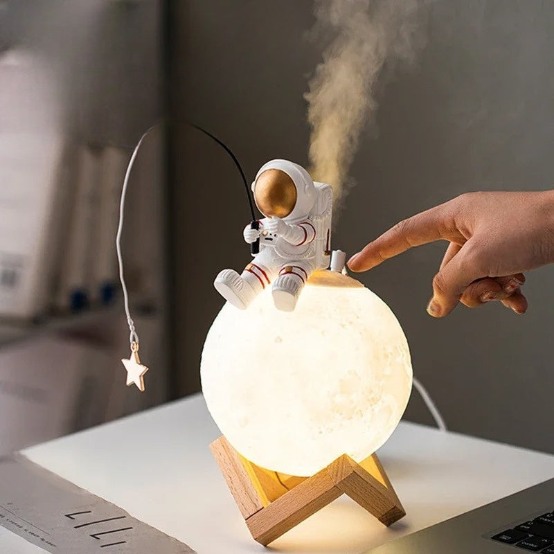 3D Astronaut Månlampa med LED Nattljus, Dimmbar Touchkontroll och Dekoration för Barnrum |