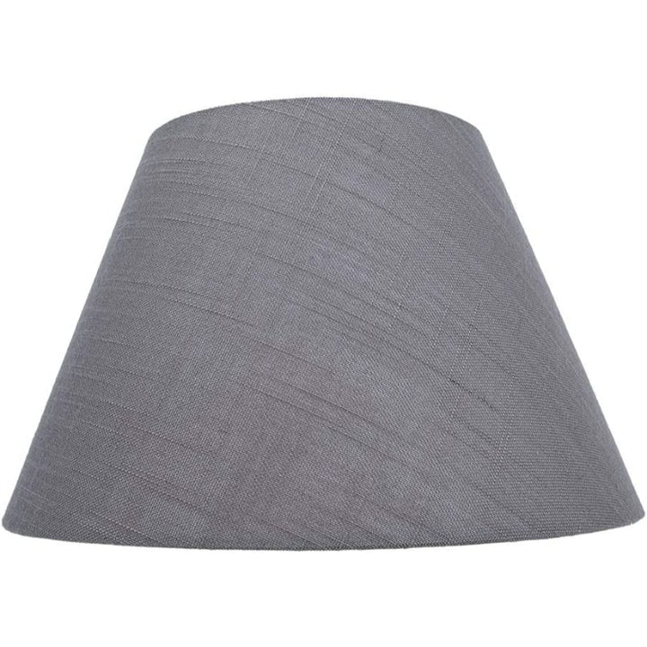Medium lampskärm, fatformad tyg lampskärm för bordslampa och golvlampa, 7x13x7.8 tum, naturlig ventilerad linne, handgjord, spindel (vit)