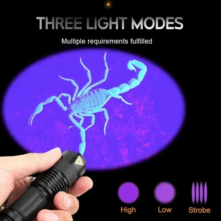 LED UV Ficklampa - Ultraviolet Inspektionslampa för Detektering av Husdjursurin och Fläckar