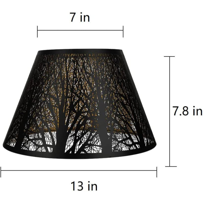 Medium lampskärm, fatformad tyg lampskärm för bordslampa och golvlampa, 7x13x7.8 tum, naturlig ventilerad linne, handgjord, spindel (vit)