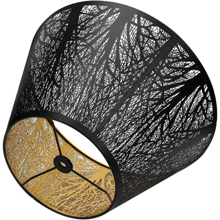 Medium lampskärm, fatformad tyg lampskärm för bordslampa och golvlampa, 7x13x7.8 tum, naturlig ventilerad linne, handgjord, spindel (vit)