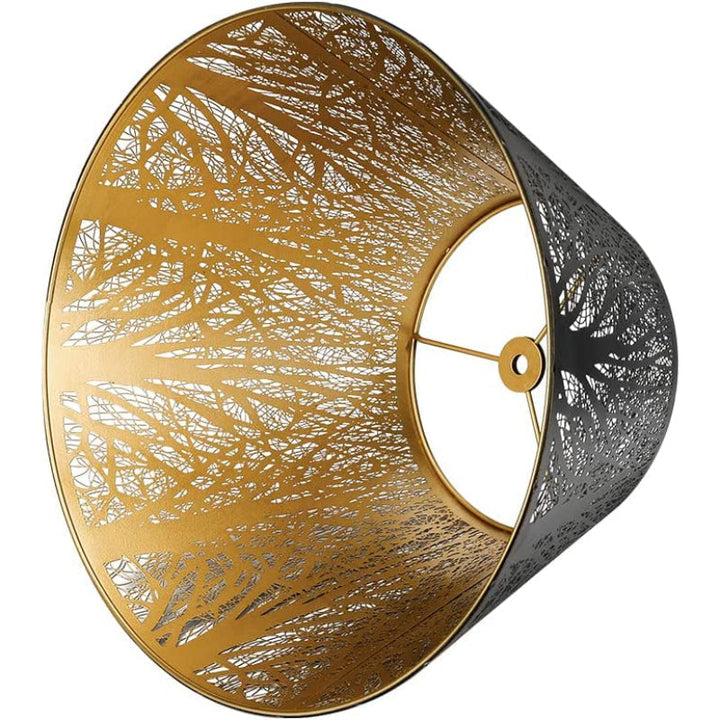 Medium lampskärm, fatformad tyg lampskärm för bordslampa och golvlampa, 7x13x7.8 tum, naturlig ventilerad linne, handgjord, spindel (vit)