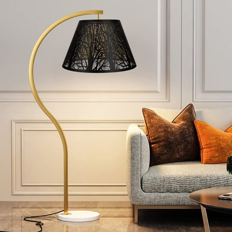 Medium lampskärm, fatformad tyg lampskärm för bordslampa och golvlampa, 7x13x7.8 tum, naturlig ventilerad linne, handgjord, spindel (vit)