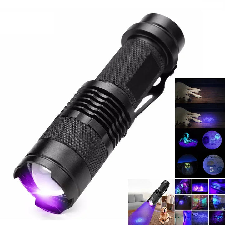 LED UV Ficklampa - Ultraviolet Inspektionslampa för Detektering av Husdjursurin och Fläckar