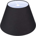 Medium lampskärm, fatformad tyg lampskärm för bordslampa och golvlampa, 7x13x7.8 tum, naturlig ventilerad linne, handgjord, spindel (vit)