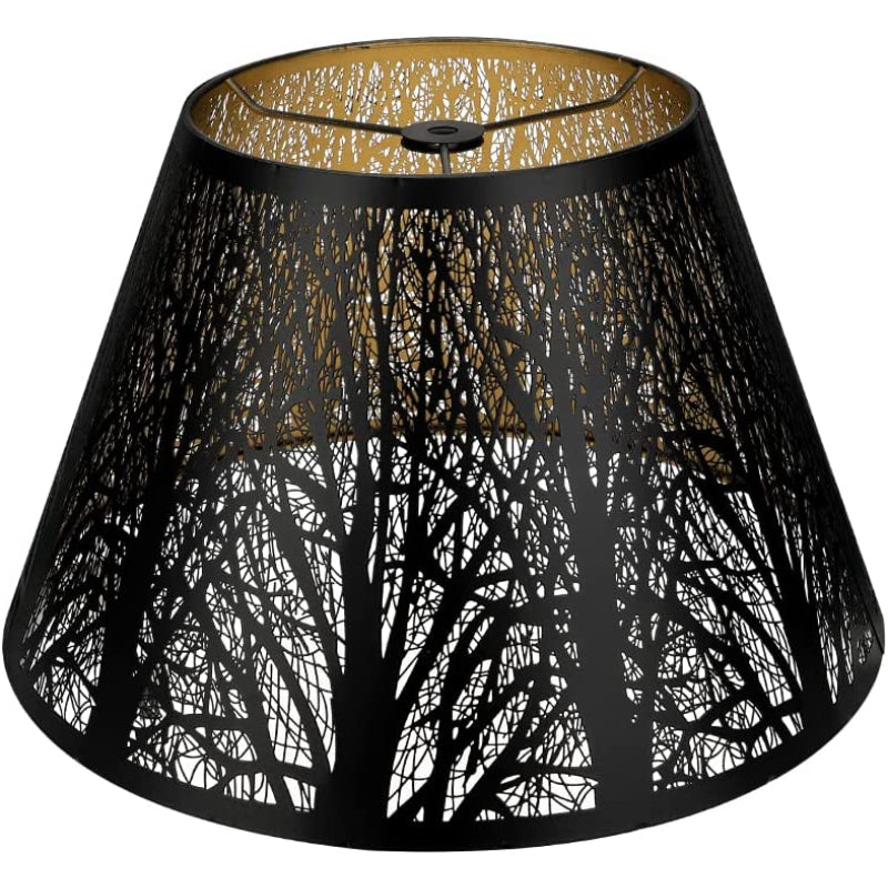 Medium lampskärm, fatformad tyg lampskärm för bordslampa och golvlampa, 7x13x7.8 tum, naturlig ventilerad linne, handgjord, spindel (vit)