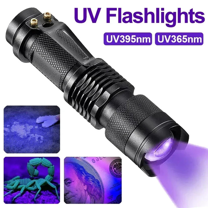 LED UV Ficklampa - Ultraviolet Inspektionslampa för Detektering av Husdjursurin och Fläckar