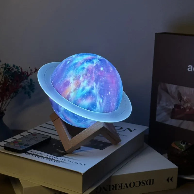 Galaxy Saturn Bluetooth Högtalare med Nattljus