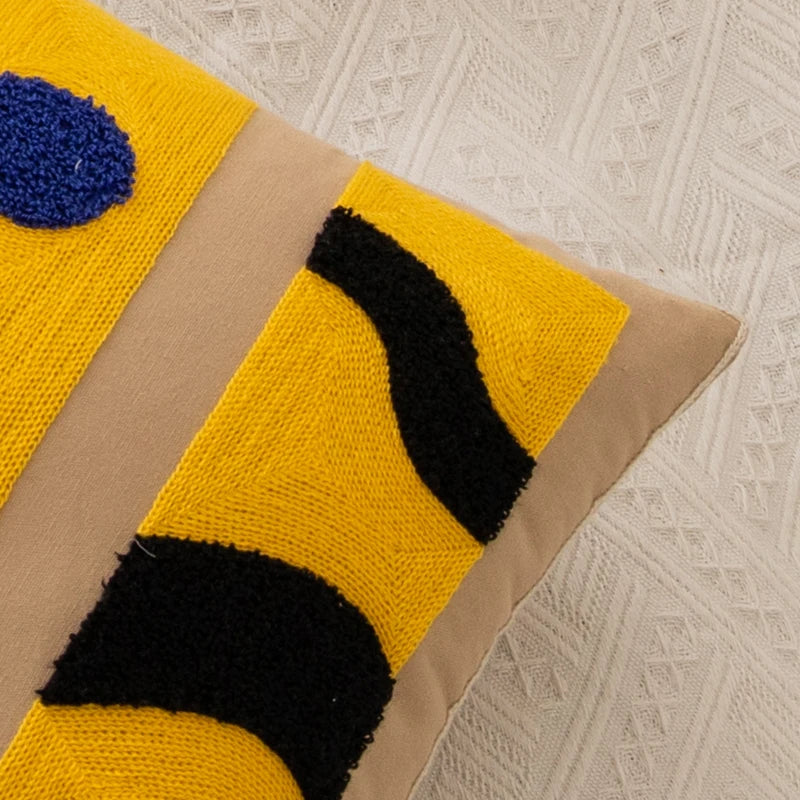 Mysiga Abstrakta Broderade Kuddöverdrag