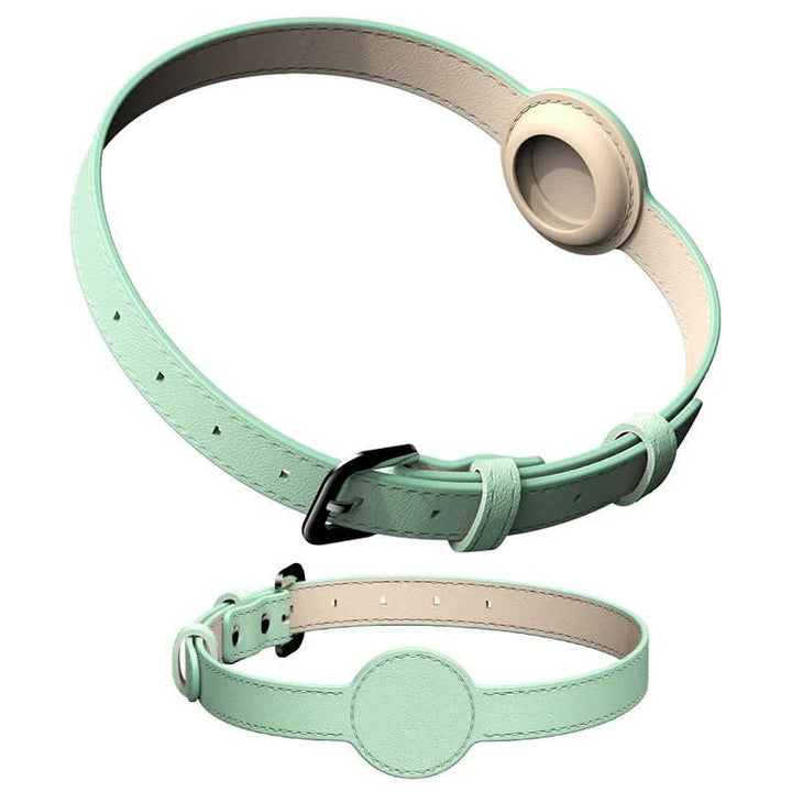Hundhalsband med integrerat AirTag-fäste för säkerhet och stil