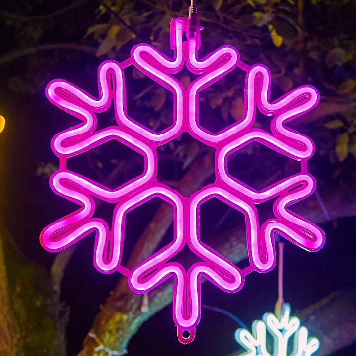 Vattentät LED Snöflinga Lampa för Festlig Vinterdekoration
