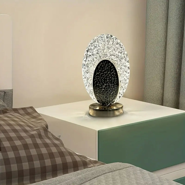 Modern &amp; Lyxig Påfågel Bordslampa - CrystalGlow