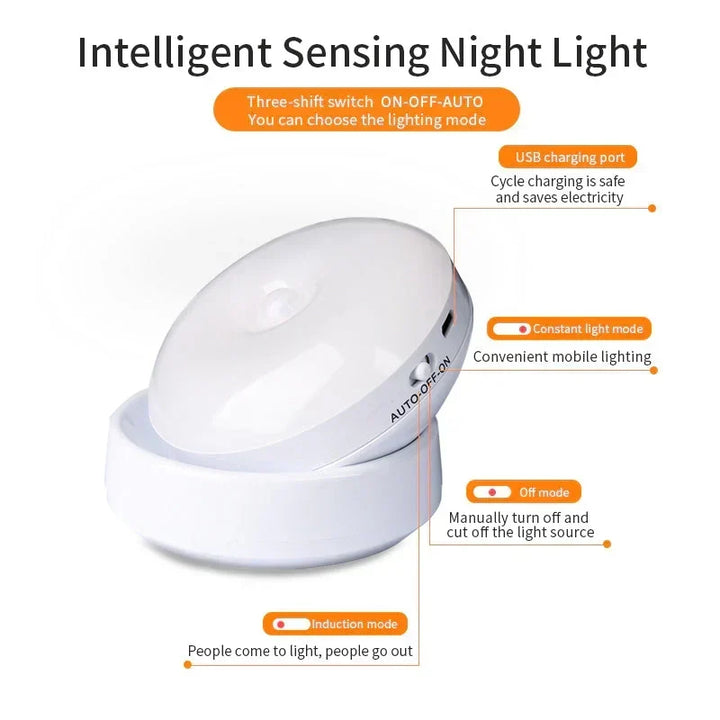 Elegant rörelsesensor nattlampa