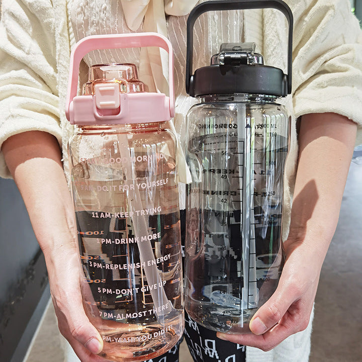 Stor Plastmugg Bärbar Vattenflaska