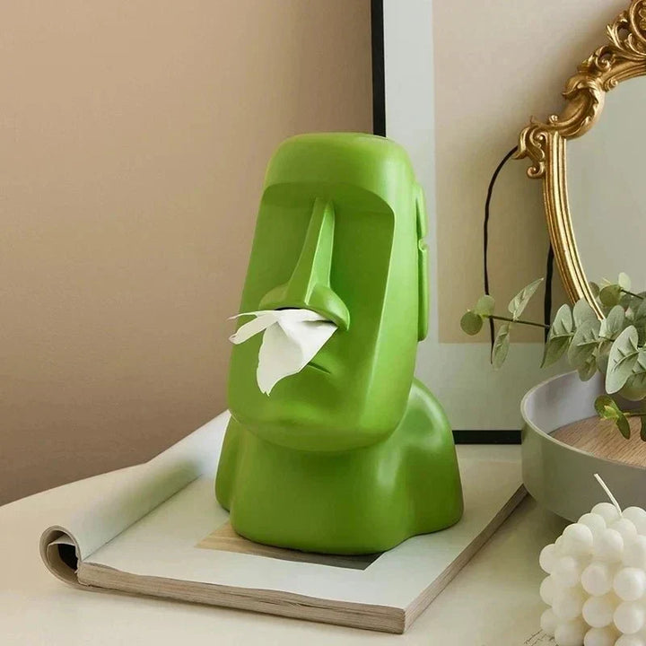 Tissue box i design av påskö-statyer