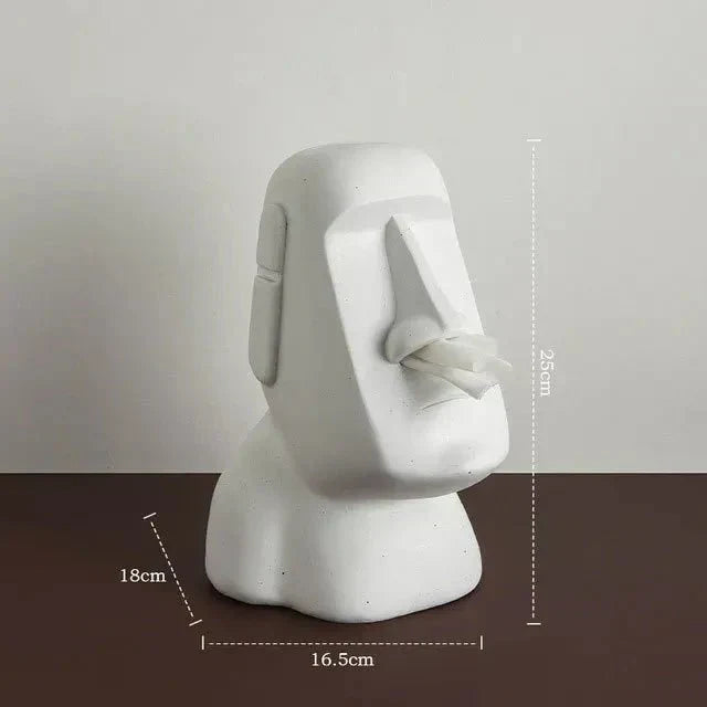 Tissue box i design av påskö-statyer