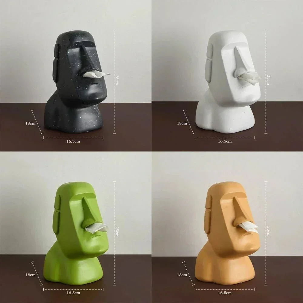 Tissue box i design av påskö-statyer