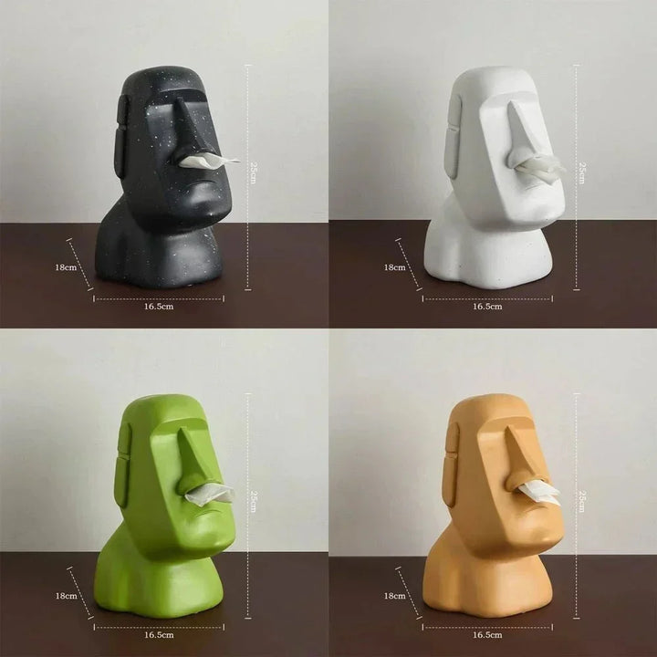Tissue box i design av påskö-statyer