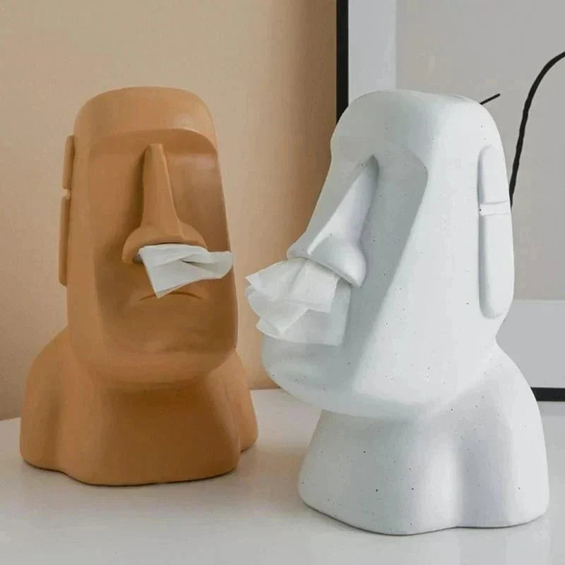 Tissue box i design av påskö-statyer