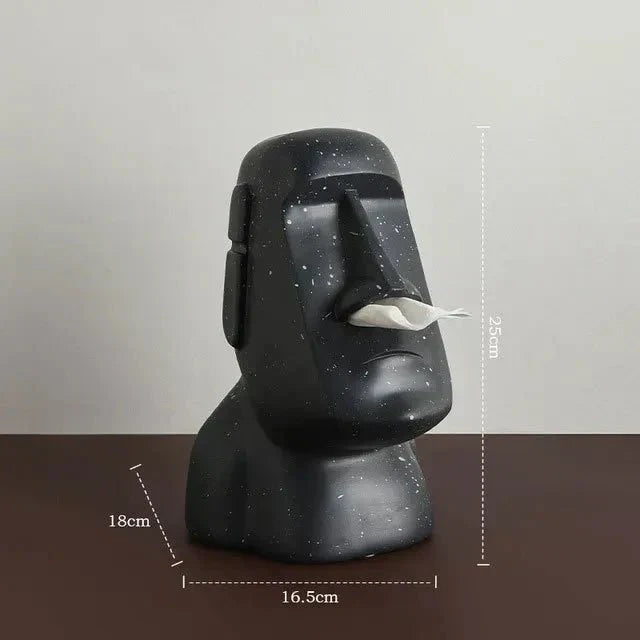 Tissue box i design av påskö-statyer