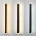 Linjär svart minimalistisk LED utomhusvägglampa