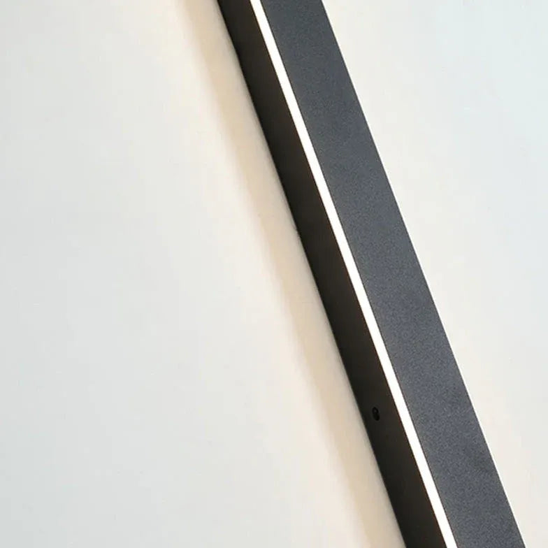 Linjär svart minimalistisk LED utomhusvägglampa