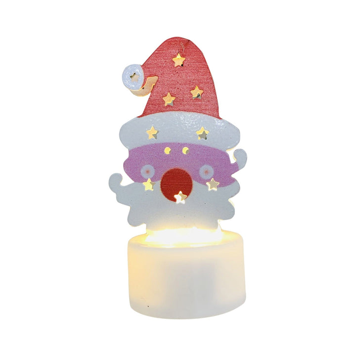 Elektroniska LED-julljuslampor - Set med 10 – Charmiga tomte-, snögubbe- och träd-nattlampor för festlig heminredning, fester och trädgårdsdekoration