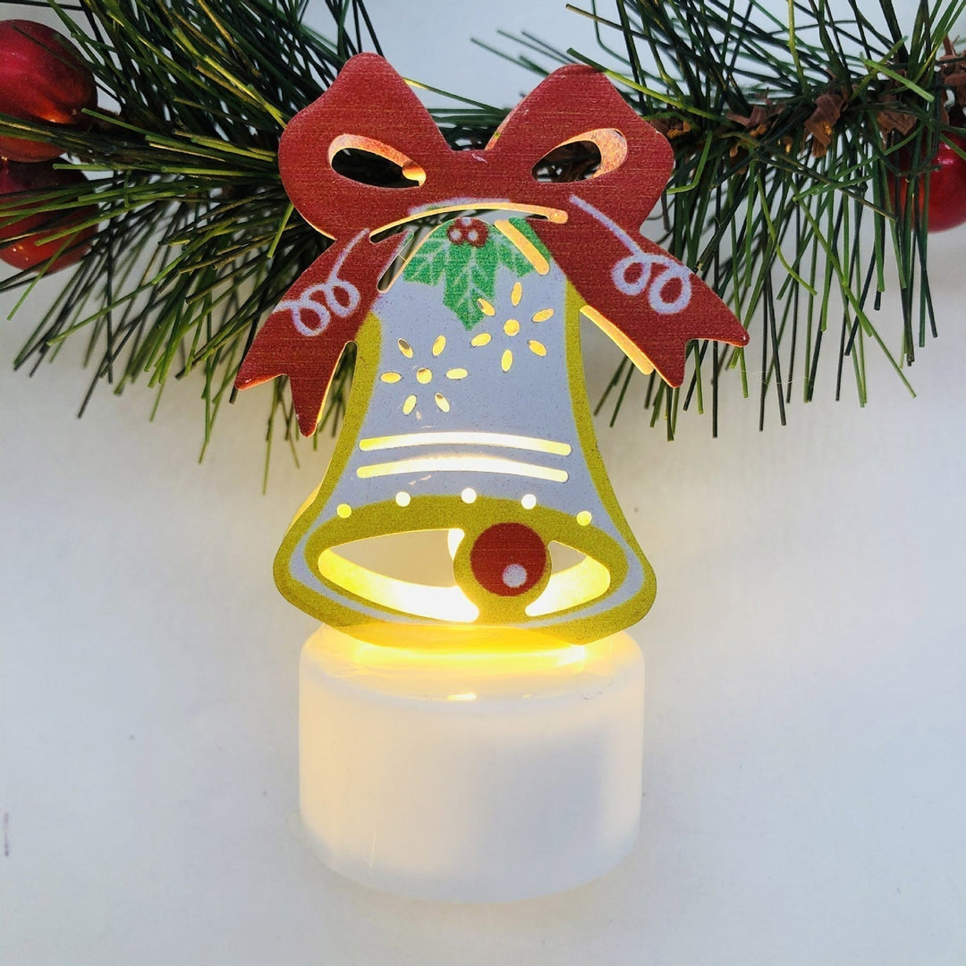 Elektroniska LED-julljuslampor - Set med 10 – Charmiga tomte-, snögubbe- och träd-nattlampor för festlig heminredning, fester och trädgårdsdekoration
