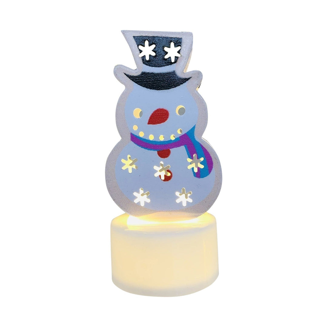 Elektroniska LED-julljuslampor - Set med 10 – Charmiga tomte-, snögubbe- och träd-nattlampor för festlig heminredning, fester och trädgårdsdekoration