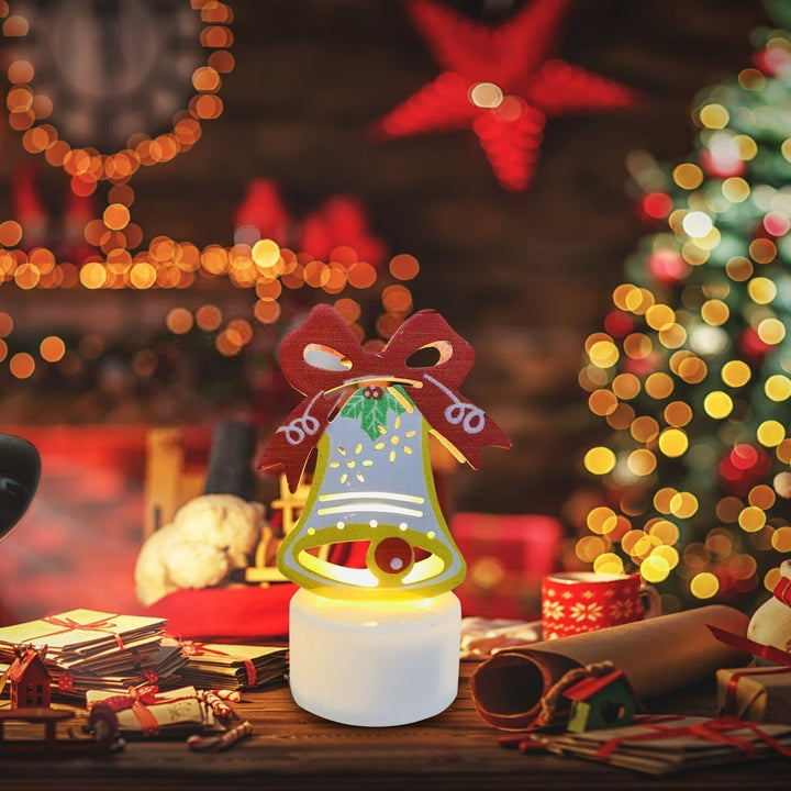 Elektroniska LED-julljuslampor - Set med 10 – Charmiga tomte-, snögubbe- och träd-nattlampor för festlig heminredning, fester och trädgårdsdekoration