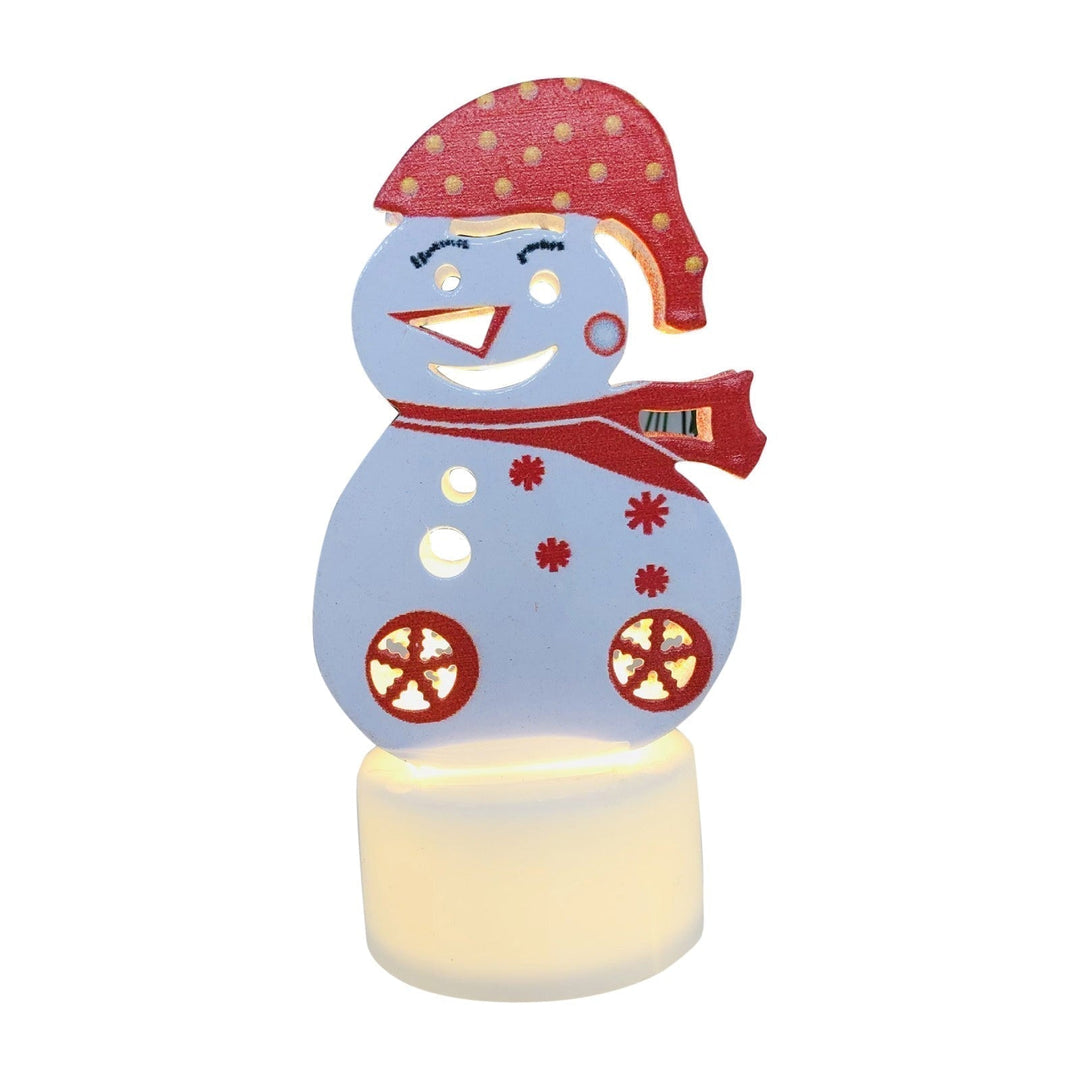 Elektroniska LED-julljuslampor - Set med 10 – Charmiga tomte-, snögubbe- och träd-nattlampor för festlig heminredning, fester och trädgårdsdekoration