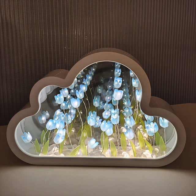 LED Bordslampa Floral Infinity Spegel Ljus