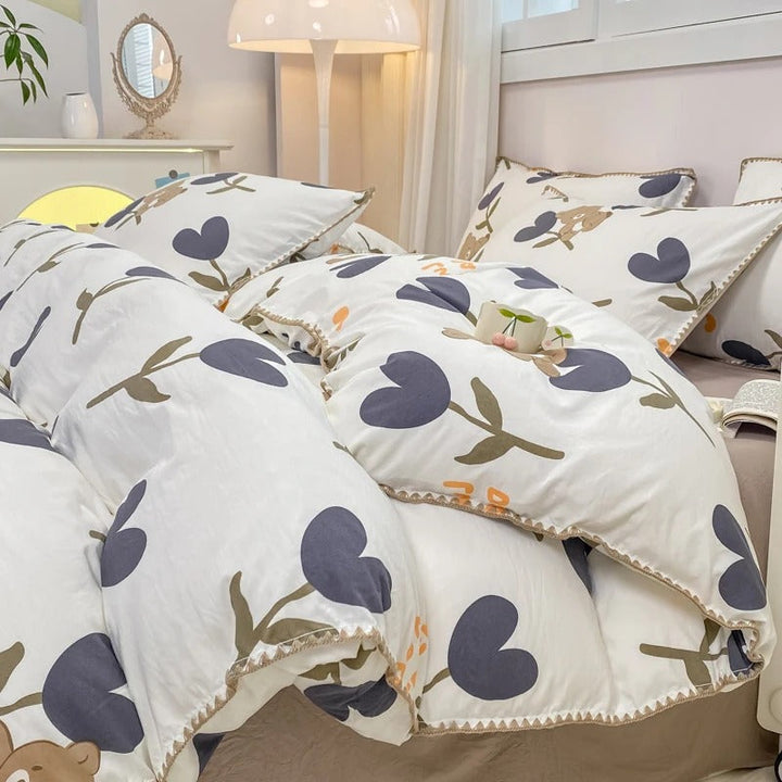 Blossom &amp; Berry Dröm Sängkläder Set 4 delar Blommig Duntäcke