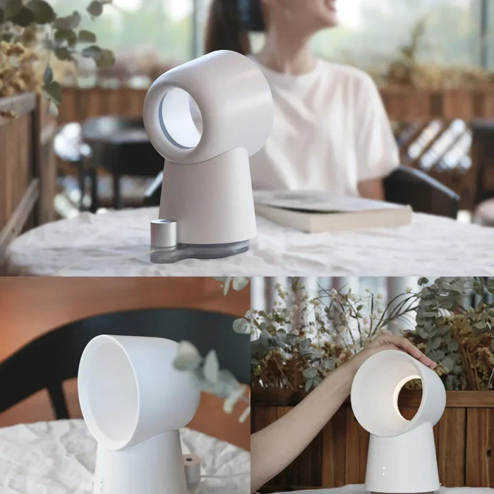 Bladlös USB Luftrenare Fläkt med LED Nattlampa |