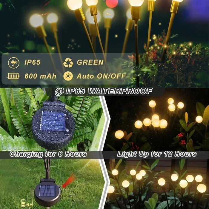 Solenergidriven Eldfluga Trädgårdslampa