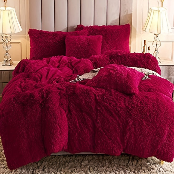 Ultra Soft Plush Duvet Cover Set with Zipper - Luxury &amp; Comfort