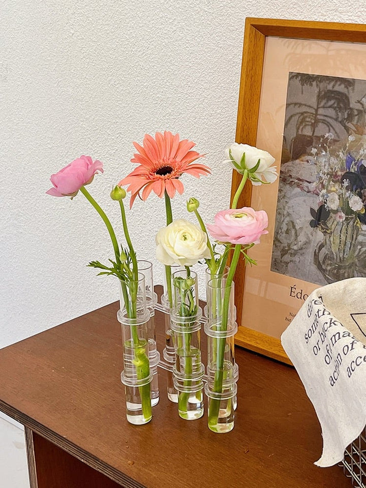 Flexibla Blomvaser med Gångjärn | Modern Glasrörsvas