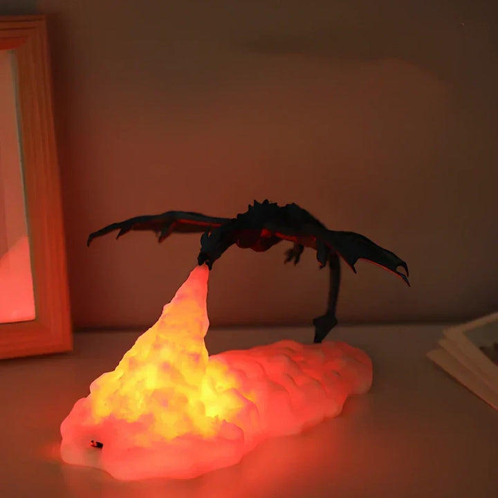 LED Eld Effekt Drak Nattlampa