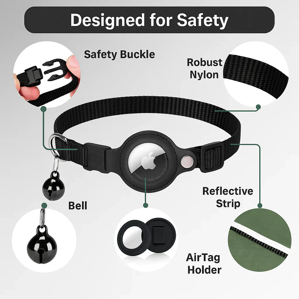 FELITRACK – GPS-halsband för katt med reflekterande design